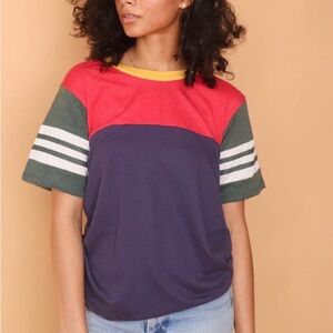 CAMP COLLECTION RINGO TEE Navy Retro Crew Neck VTG Americana Streetcore Size XL